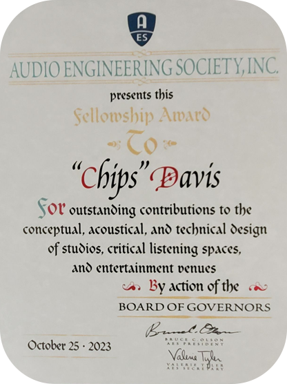 A fellowship award for chips davis