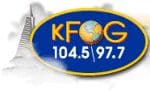 A radio station logo with the word kfog in front of it.